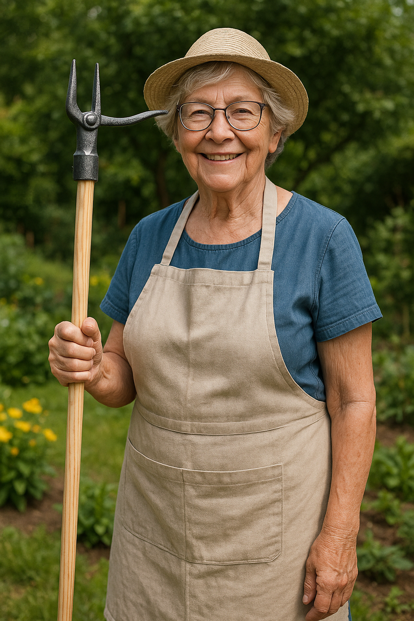 Krinner Unkrautkralle Benutzung durch eine Frau