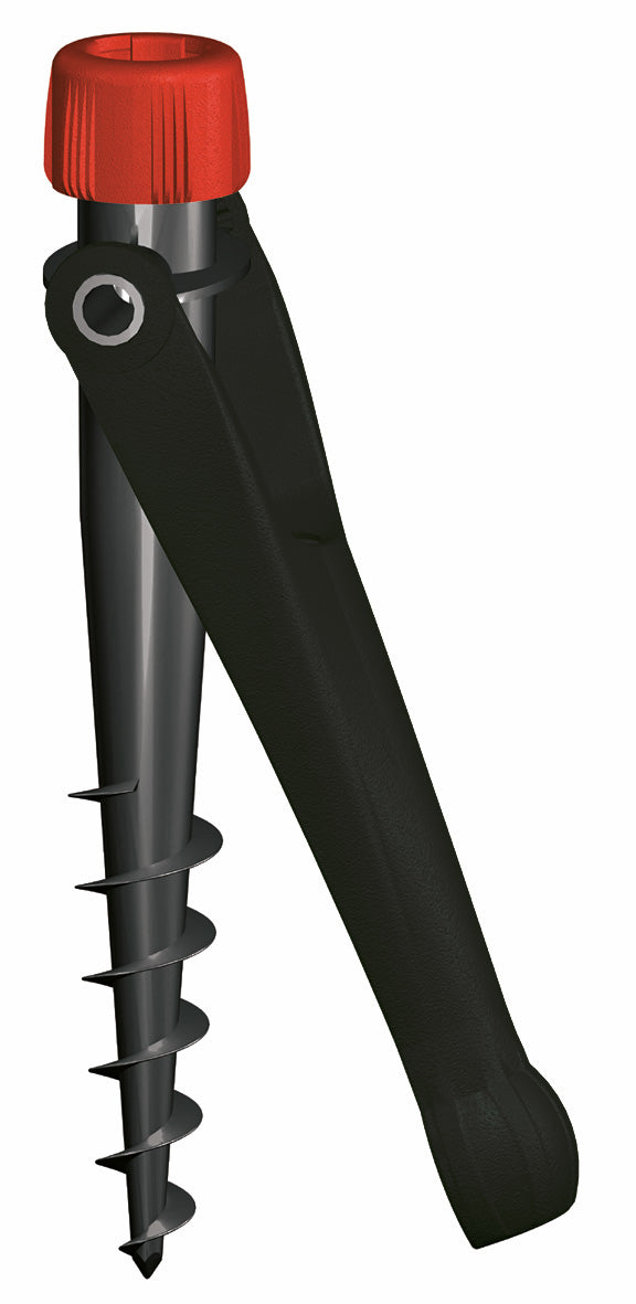 Krinner Schraubfundamente Bodendübel Vario Drill in Schwarz als Sonnenschirmständer für Strand & Wiese