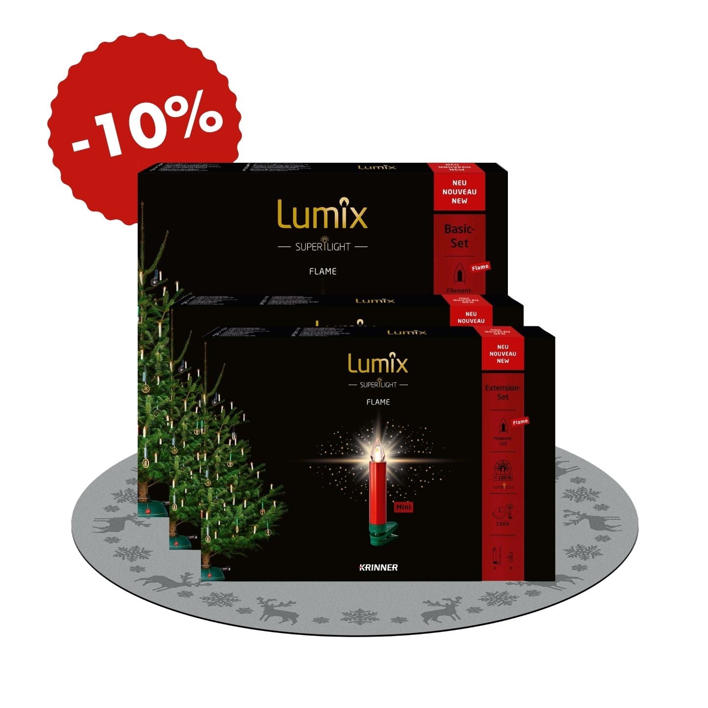 „Strahlende Weihnachten“ – Rot