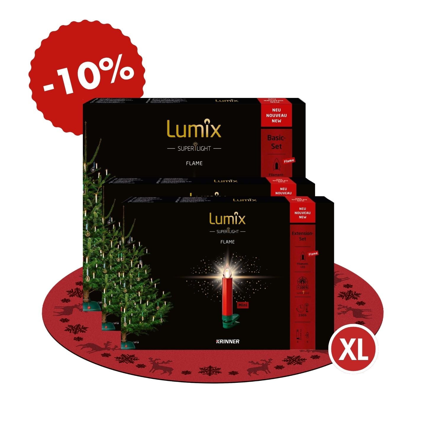 „Strahlende Weihnachten“ – Rot