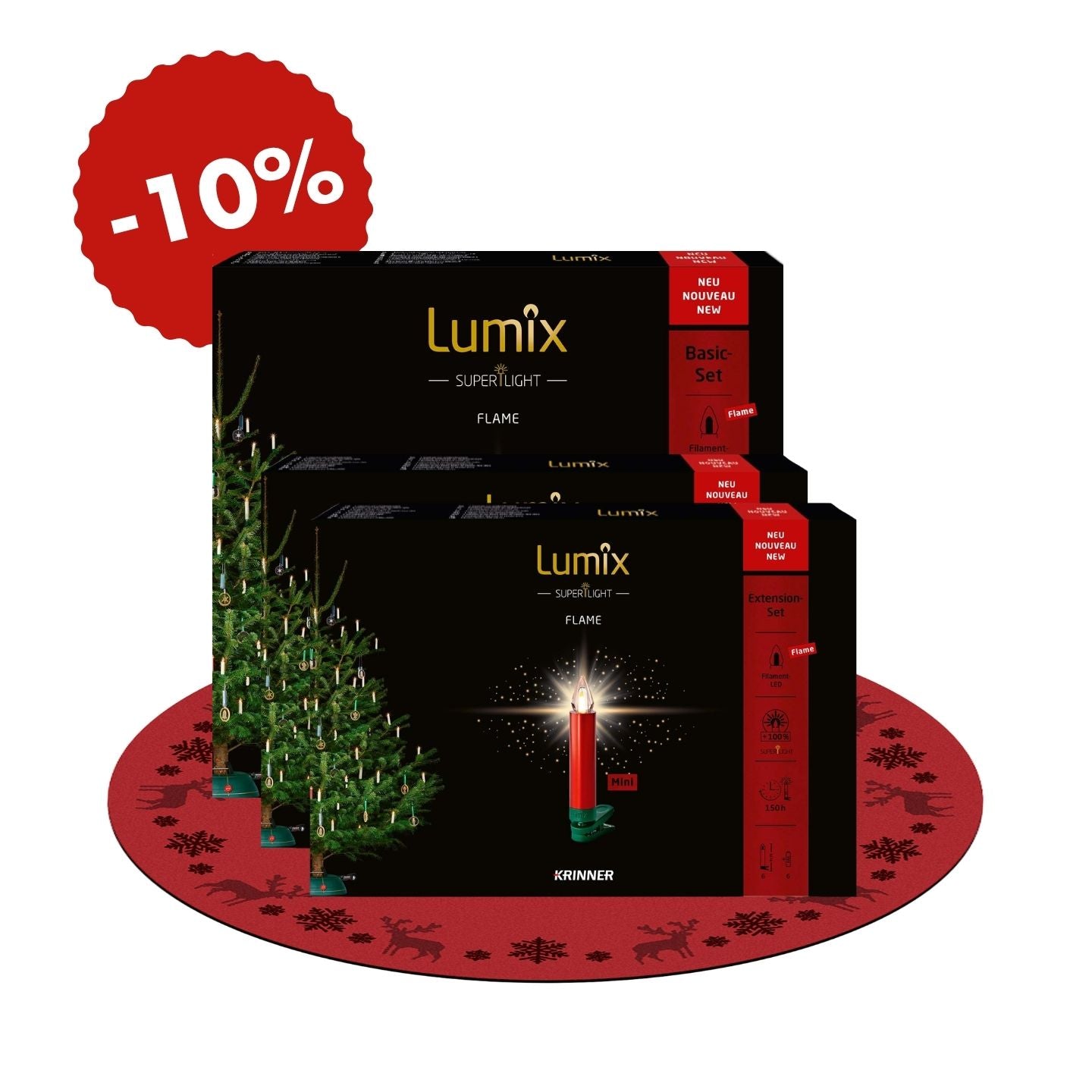 „Strahlende Weihnachten“ – Rot