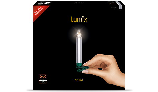 LUMIX Deluxe Silber Basis- Ersatzkerzen (ohne Flackerfunktion)