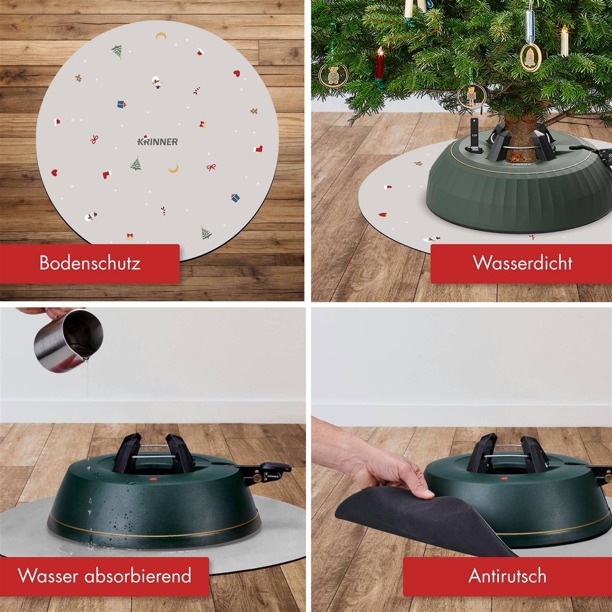 KRINNER's Christmas Mat hellgrau