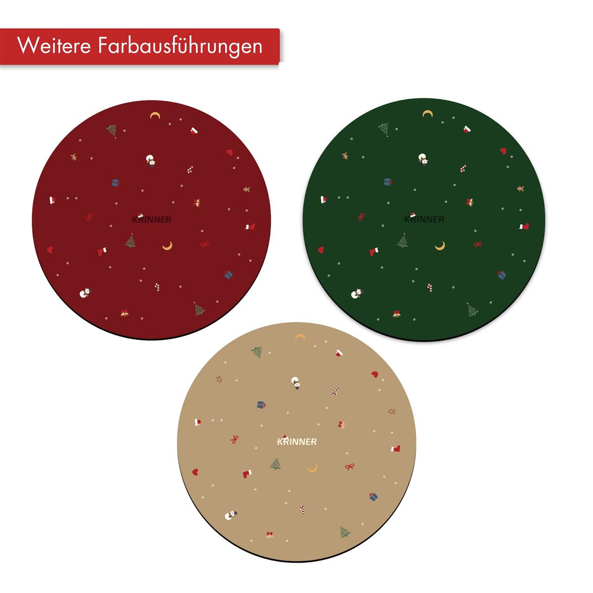 KRINNER's Christmas Mat hellgrau