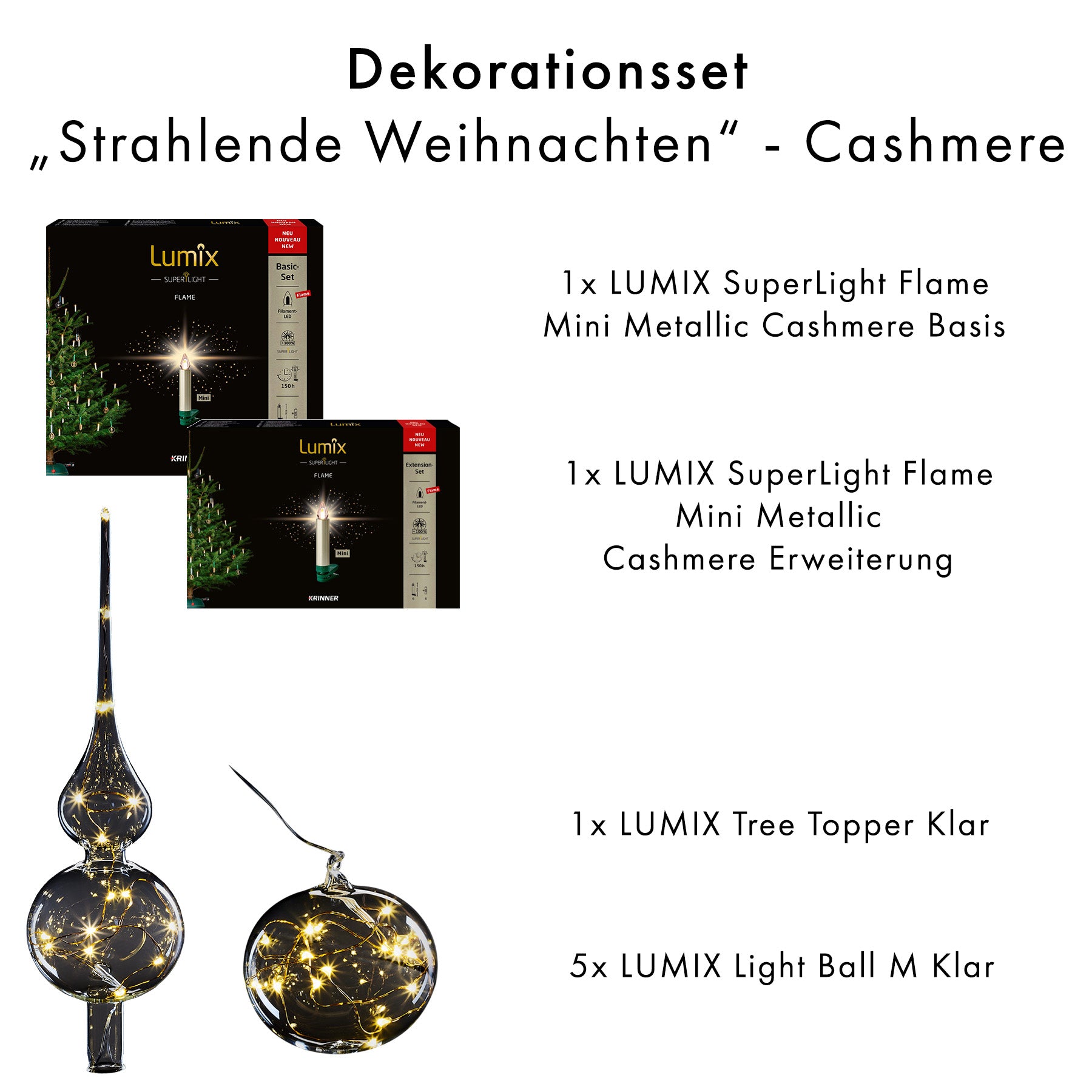 Dekoset „Strahlende Weihnachten“ - Cashmere