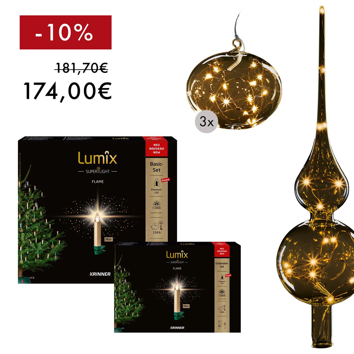 Dekoset „Strahlende Weihnachten“ – Gold