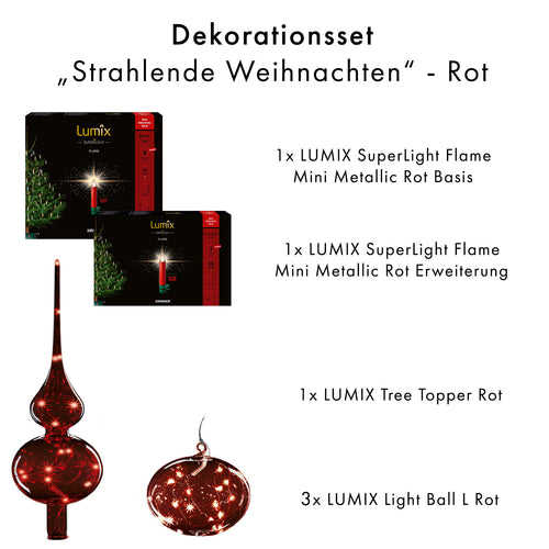 Dekoset „Strahlende Weihnachten“ – Rot