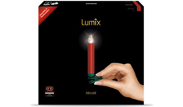 LUMIX Deluxe Rot Basis- als Ersatzkerzenset verwendbar